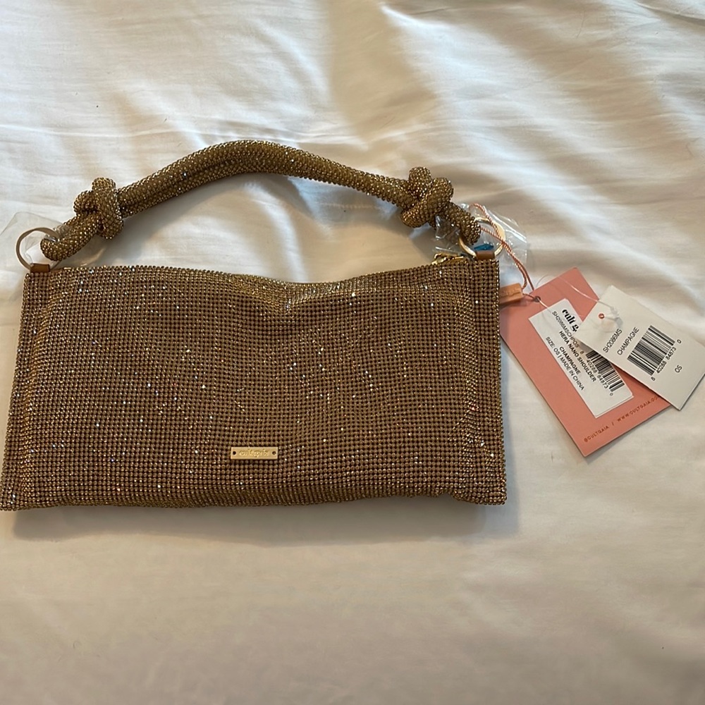 Brand New Cult Gaia Hera Nano shoulder bag in Champagne